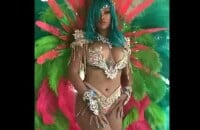 Rihanna aposta em fantasia cavada em Carnaval de Barbados, nesta segunda-feira, 07 de agosto de 2017
