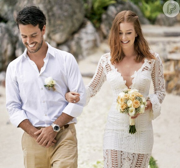 Marina Ruy Barbosa vestirá branco com um modelo clássico Dolce & Gabbana em seu casamento com o piloto Xandinho Negrão
