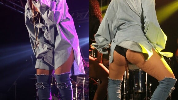 Anitta aposta na tendência de all jeans em look de show no Rio. Fotos!