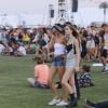 Kendall Jenner, irmã de Kim Kardashian foi ao festival acompanhada de amigas