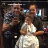 Filho de Jorge, Davi cortou o cabelo pela primeira vez nesta segunda-feira, 14 de agosto de 2017