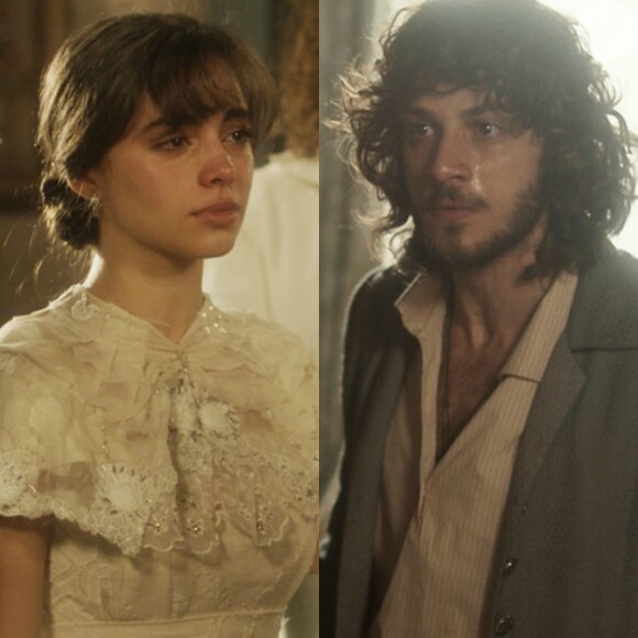 Cecília (Isabella Dragão) procura Joaquim (Chay Suede) e pede que ele a ajude a resgatar Libério (Felipe Silcler), na novela 'Novo Mundo'