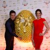 Claudia Raia com o também ator Carlos Casagrande no evento de Páscoa da Ferrero Rocher