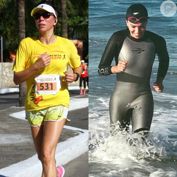 Ana Paula Araújo é adepto do triatlo aos 45 anos: 'Corro, nado, pedalo e faço funcional'