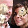 Maria Ribeiro e Paulo Vilhena comemoram os Kikitos de Melhor Atriz e Melhor Ator no 45° Festival de Cinema de Gramado, na noite de sábado, 26 de agosto de 2017
