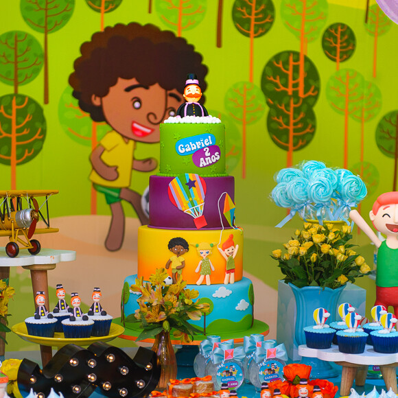 Detalhe da decoração da festa de 2 anos de Gabriel, filho de Fernanda Gentil