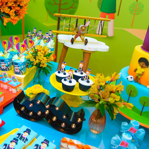 Detalhe da decoração da festa de 2 anos de Gabriel, filho de Fernanda Gentil e do empresário Matheus Braga