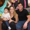 Fernanda Gentil recebeu o ex-marido, Matheus Braga, na festa de 2 anos do filho, Gabriel, na casa de festas Espaço Encantado, na Barra da Tijuca, Zona Oeste do Rio de Janeiro