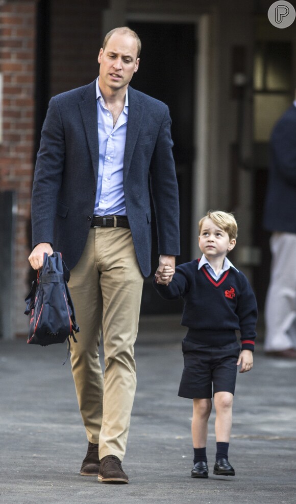 Príncipe George foi ao primeiro dia de aula na escola nesta quinta-feira, 7 de setembro de 2017