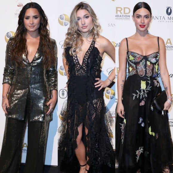 Demi Lovato, Sasha Meneghel e Thaila Ayala participaram do evento de gala beneficente 'A Brazilian Nigth'. Veja mais looks!