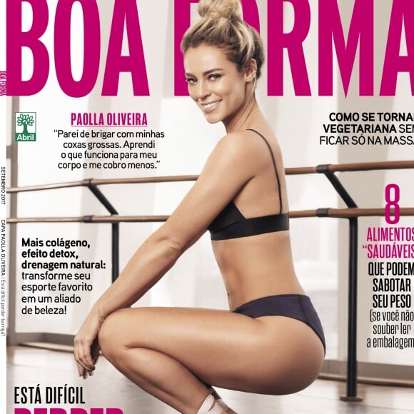 Paolla Oliveira posou com sapatilhas de balé para a revista 'Boa Forma'