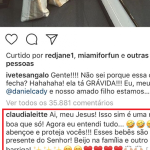 Claudia Leitte brinca com nova gravidez de Ivete Sangalo
