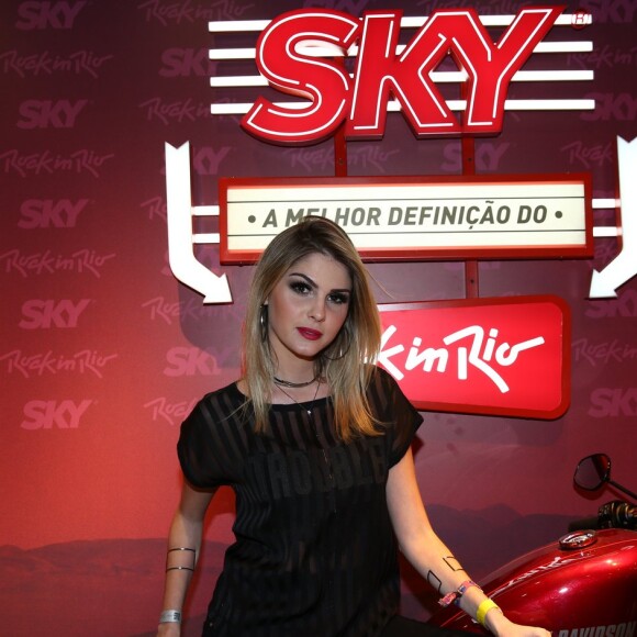 Bárbara Evans foi ao Rock in Rio neste sábado, 16 de setembro de 2017