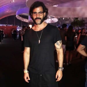 Juliano Cazarré usou saia no Rock in Rio do dia 21 de setembro de 2017