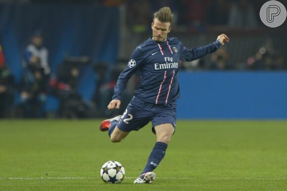 David Beckham se aposentou dos gramados em 2013, quando jogava pelo Paris Saint-Germain
