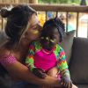 Giovanna Ewbank levou Títi para a gravação de vídeo de seu canal, 'Gioh'