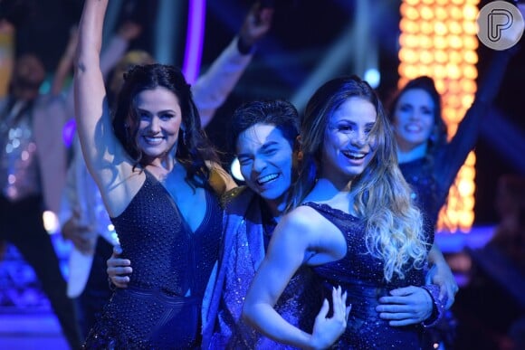 Finalistas do 'Dancing Brasil', Suzana Alves, Yudi e Lexa se divertem nos bastidores da atração
