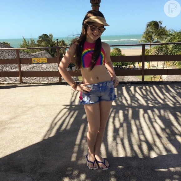 Sophia Valverde viajou para o Ceará para gravar cenas da novela 'As Aventuras de Poliana'