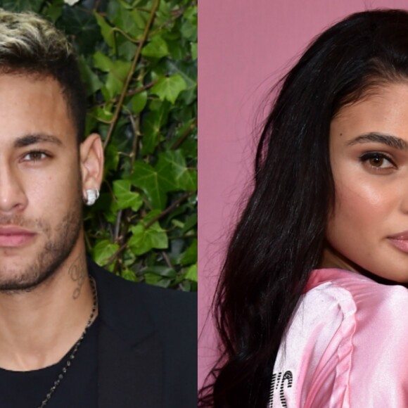 Neymar convida modelo Dani Braga para jogo do PSG e festeja gol com coração