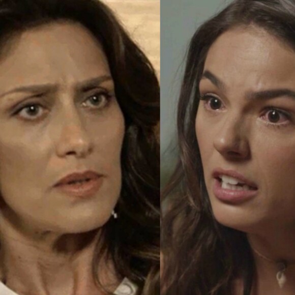 Joyce (Maria Fernanda Cândido) tranca a porta do apartamento para impedir Ritinha (Isis Valverde) de levar Ruyzinho (Lorenzo Souza), na novela 'A Força do Querer', em 9 de outubro de 2017