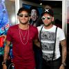 Neymar e Daniel Alves chegaram juntos ao casamento