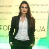 Dois dias antes, em 5 de outubro de 2017, Thaila Ayala exibiu um visual mais sério, com blazer e camisa social, para prestigiar o filme 'A forma da Água' no Festival do Rio