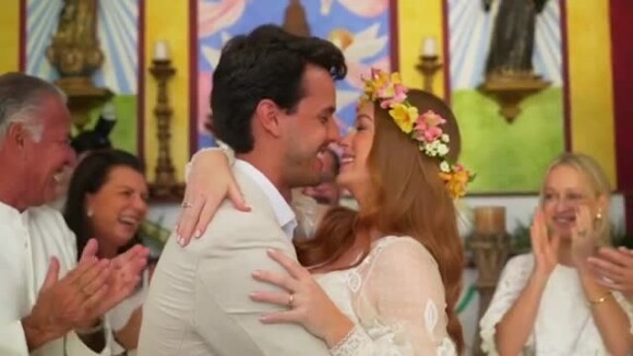 Casamento religioso de Marina Ruy Barbosa e Xande Negrão ganha clipe, divulgado ao Purepeople nesta sexta-feira, dia 13 de outubro de 2017