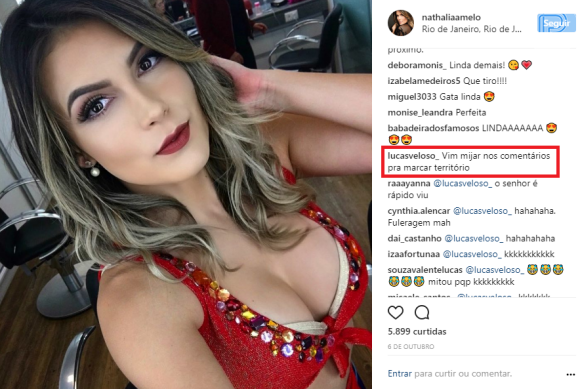 Lucas Veloso agita fãs com comentários inusitados em fotos do Instagram de sua coreógrafa do 'Dança dos Famosos', Nathalia Melo