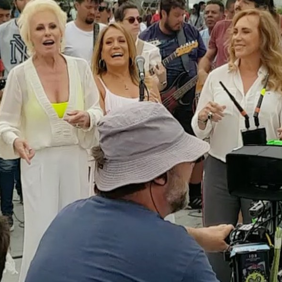 Susana Vieira gravou vinheta da Globo ao lado de Ana Maria Braga