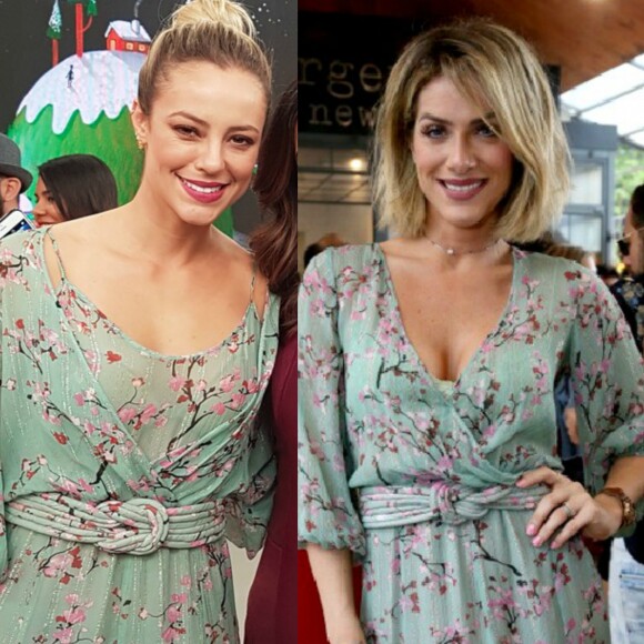 O mesmo vestido floral foi escolha de Paolla Oliveira, para participar do programa 'Encontro', e de Giovanna Ewbank, para prestigiar a inauguração da hamburgueria de Bruno Gagliasso