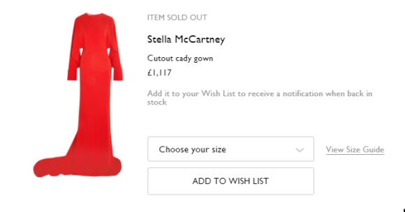 Angélica escolheu, com seus stylists, um vestido longo da grife Stella McCartney, avaliado em R$ 5,3 mil