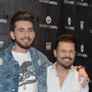 O cantor sertanejo Gustavo Mioto recebeu ainda Marcos, da dupla com Belutti, após a gravação do seu segundo DVD