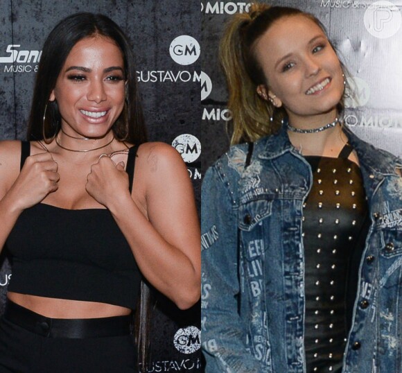 Anitta e Larissa Manoela prestigiaram a gravação do segundo DVD do cantor sertanejo Gustavo Mioto, no Espaço das Américas, em São Paulo, na noite desta quarta-feira, 26 de outubro de 2017