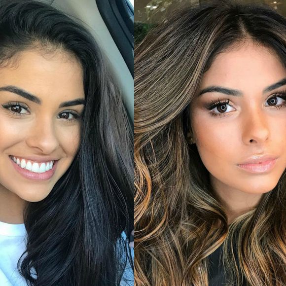 Ex-BBB Munik Nunes deu uma repaginada no visual e clareou os fios nesta quinta-feira, 26 de outubro de 2017