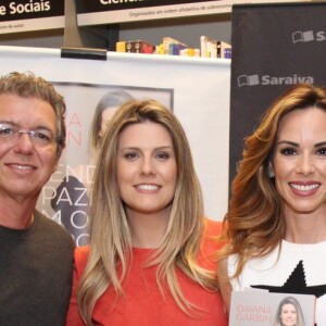 Boninho e Ana Furtado também marcaram presença no lançamento do livro de Daiana Garbin