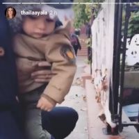 Thaila Ayala filma Sophie Charlotte no Halloween de NY com filho, Otto: 'Doces'
