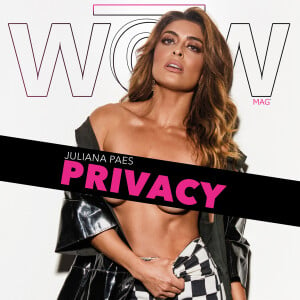 Juliana Paes cobriu os seios com uma tarja ao posar para a revista 'WOW'