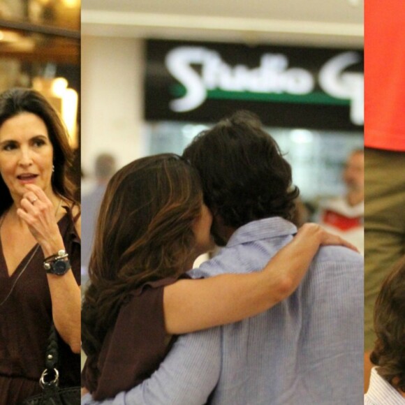 Namoro? Fátima Bernardes troca carinhos e anda de mãos dadas em shopping no feriado desta quinta-feira, dia 02 de novembro de 2017