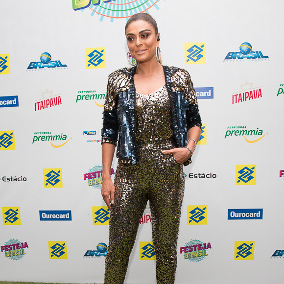Juliana Paes apresentou o Festeja Brasil, no Parque Olímpico, na Barra da Tijuca, Zona Oeste do Rio de Janeiro, na noite deste sábado, 4 de novembro de 2017