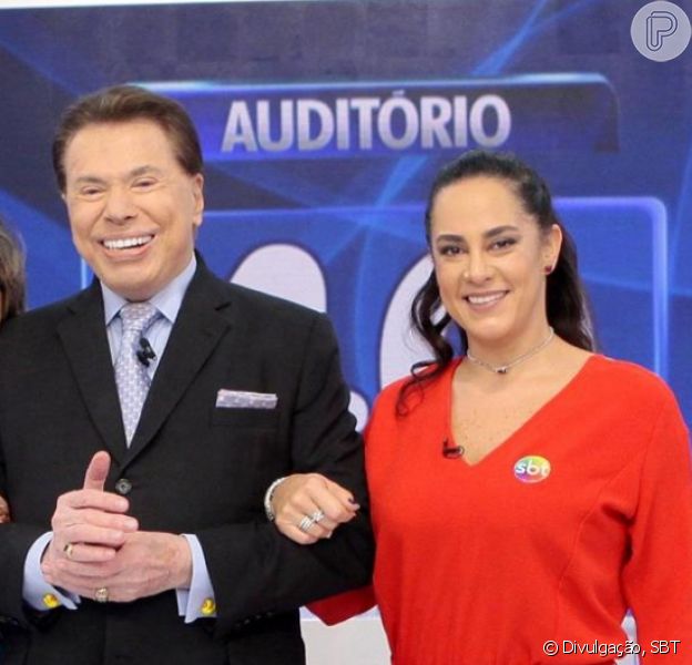 Silvia Abravanel reclamou do pai, Silvio Santos, no programa dele, neste domingo, 5 de novembro de 2017: 'Ganho salário de produtora'