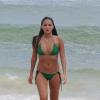 Catarina Migliorini, a virgem da 'Playboy', exibe boa forma em praia carioca no fim de semana