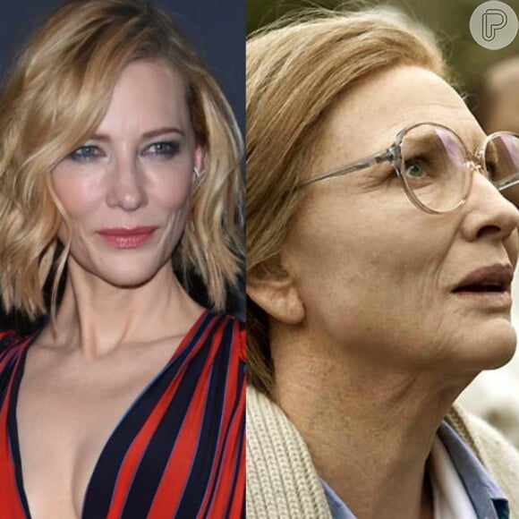Par de Brad Pitt no longa, Cate Blanchett também apareceu mais velha