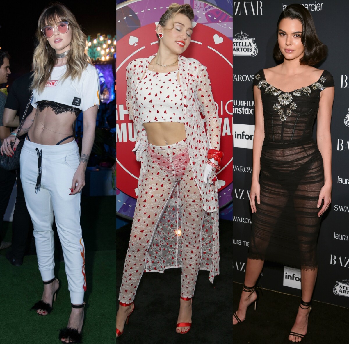 Famosas mostrando a calcinha