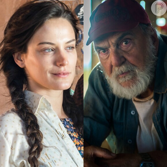 Clara (Bianca Bin) expulsa Gael (Sergio Guizé) e se abriga na casa de Josafá (Lima Duarte), na novela 'O Outro Lado do Paraíso'