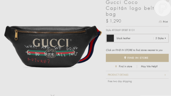 Pochete Gucci usada por Giovanna Ewbank em exposição está avaliada em R$ 4,2 mil no site da grife