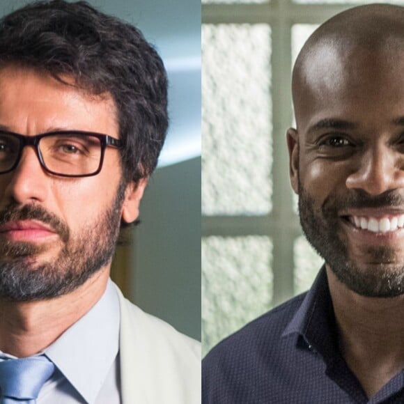 Samuel (Eriberto Leão) banca presente de seu amante, Cido (Rafael Zulu), para sua nova namorada, no capítulo previsto para ir ao ar diz 5 de dezembro de 2017, na novela 'O Outro Lado do Paraíso'