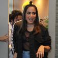 Anitta evita falar de relacionamento com o empresário Thiago Magalhães em lançamento do clipe 'Downtown': 'Eu só posso falar que estou feliz. Muito feliz'