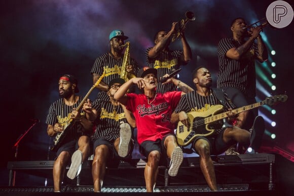 Este foi o terceiro show de Bruno Mars no Brasil pela turnê '24K Magic World Tour'