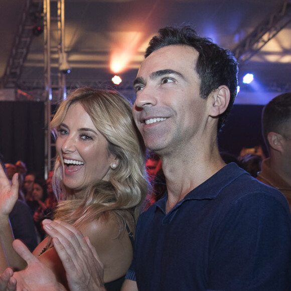 Ticiane Pinheiro e Cesar Tralli se divertiram em show do Dream Team do Passinho