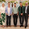 Robert Pattinson, Guy Pearce, David Michod, David Linde e Liz Watts divulgam 'The Rover'